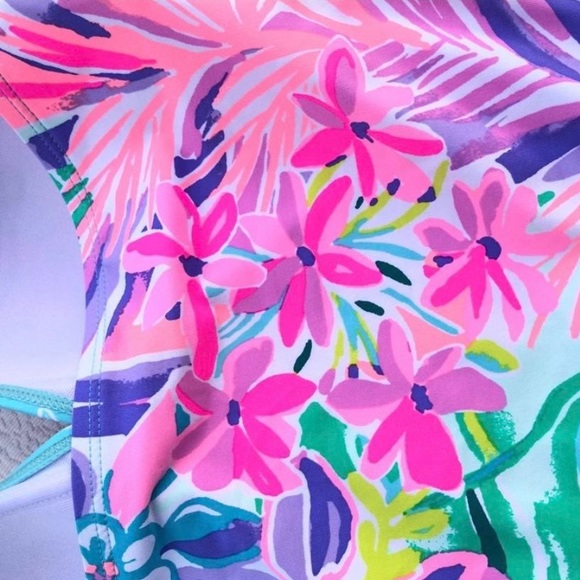 New Lilly Pulitzer Tankini Bliss Halter Top - Picture 4 of 6